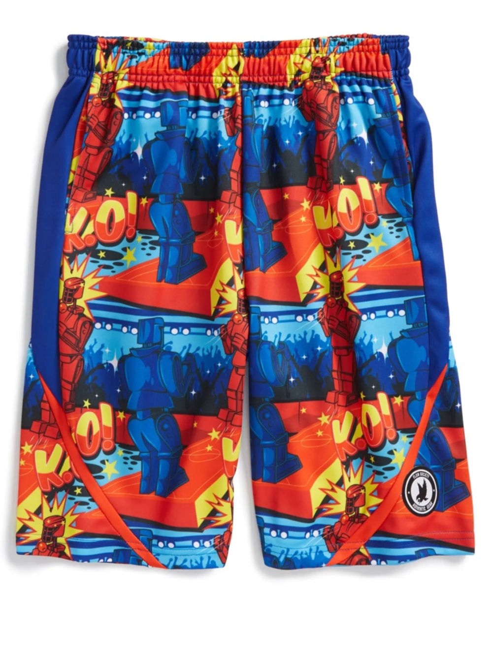 Flow Society lax lacrosse Boys HTF rock em sock em Robots Athletic Shorts XL